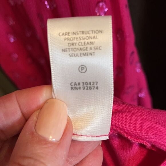 Ella Moss Fuschia Pubk Lurex Halter Dress M - Picture 9 of 9